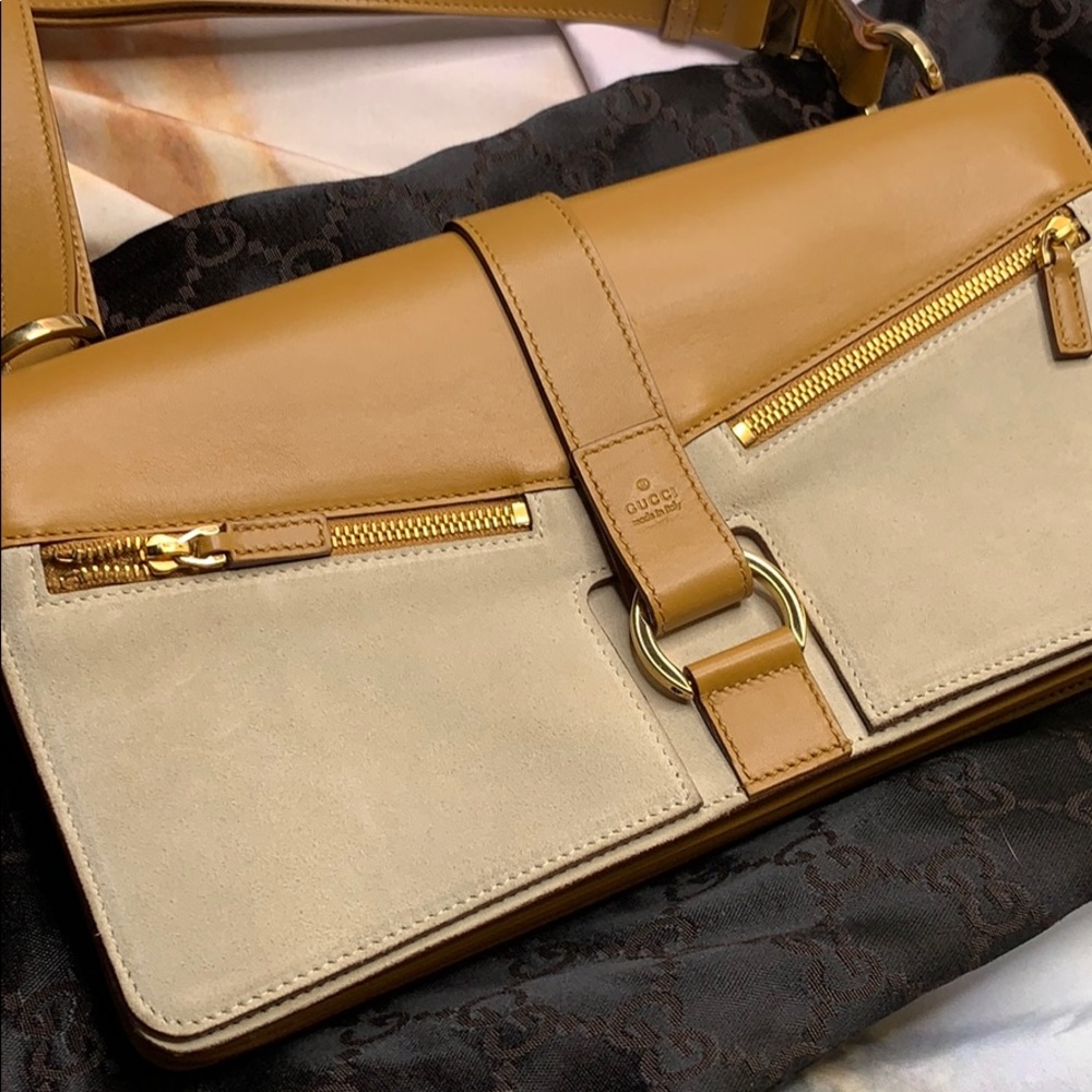 Authentic Gucci leather/suede shoulder bag